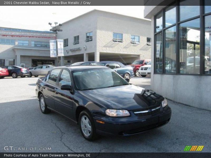 Navy Blue Metallic / Gray 2001 Chevrolet Malibu Sedan