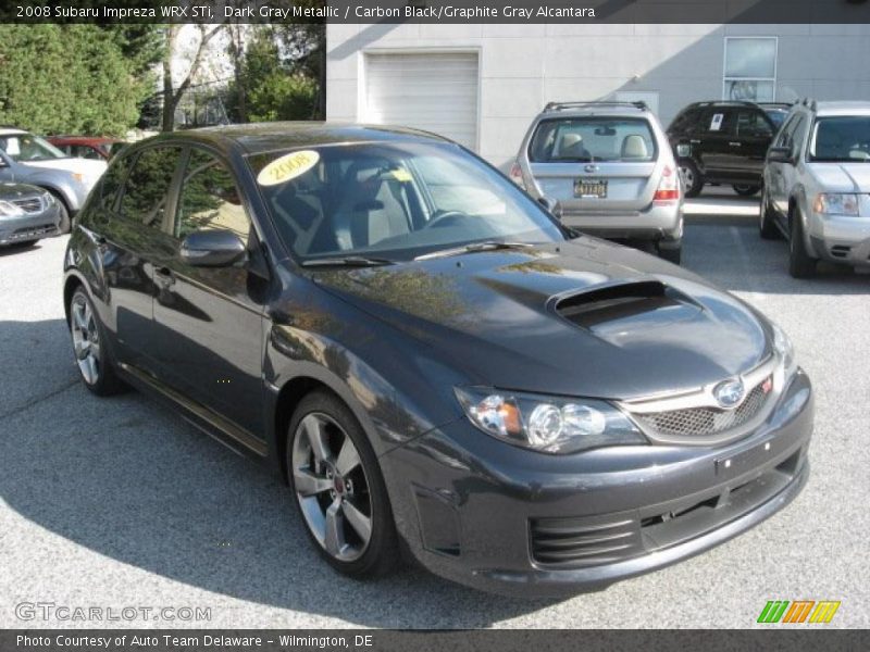Dark Gray Metallic / Carbon Black/Graphite Gray Alcantara 2008 Subaru Impreza WRX STi