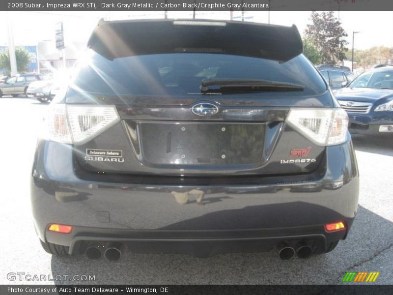 Dark Gray Metallic / Carbon Black/Graphite Gray Alcantara 2008 Subaru Impreza WRX STi