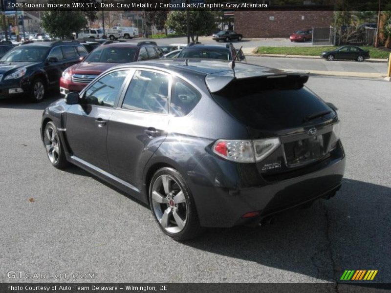 Dark Gray Metallic / Carbon Black/Graphite Gray Alcantara 2008 Subaru Impreza WRX STi