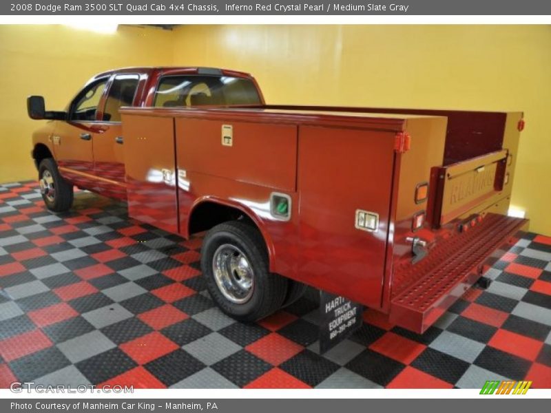 Inferno Red Crystal Pearl / Medium Slate Gray 2008 Dodge Ram 3500 SLT Quad Cab 4x4 Chassis