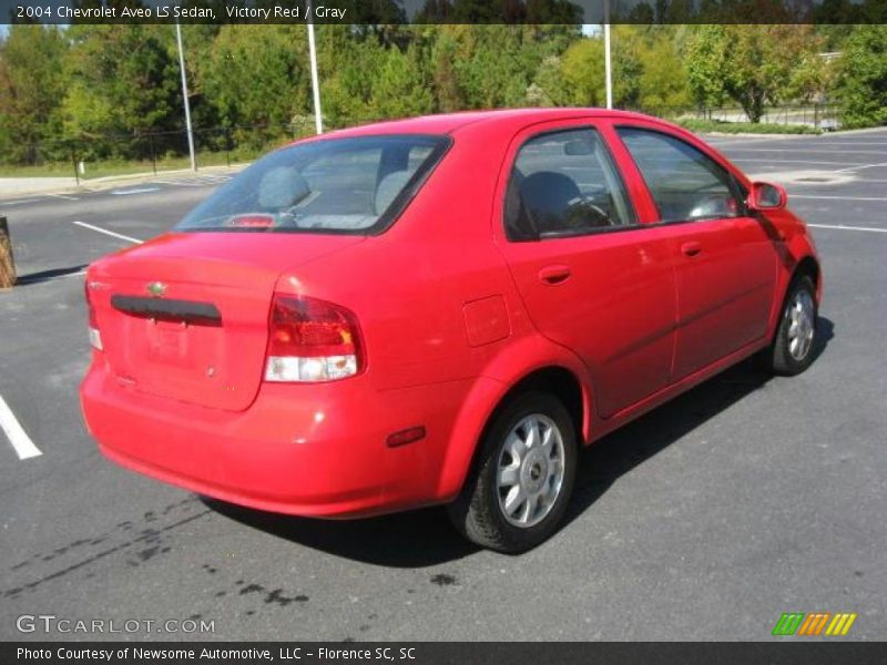Victory Red / Gray 2004 Chevrolet Aveo LS Sedan