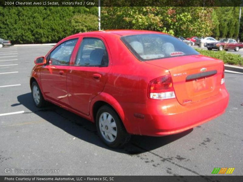 Victory Red / Gray 2004 Chevrolet Aveo LS Sedan