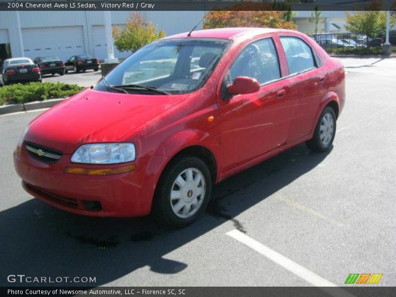 Victory Red / Gray 2004 Chevrolet Aveo LS Sedan