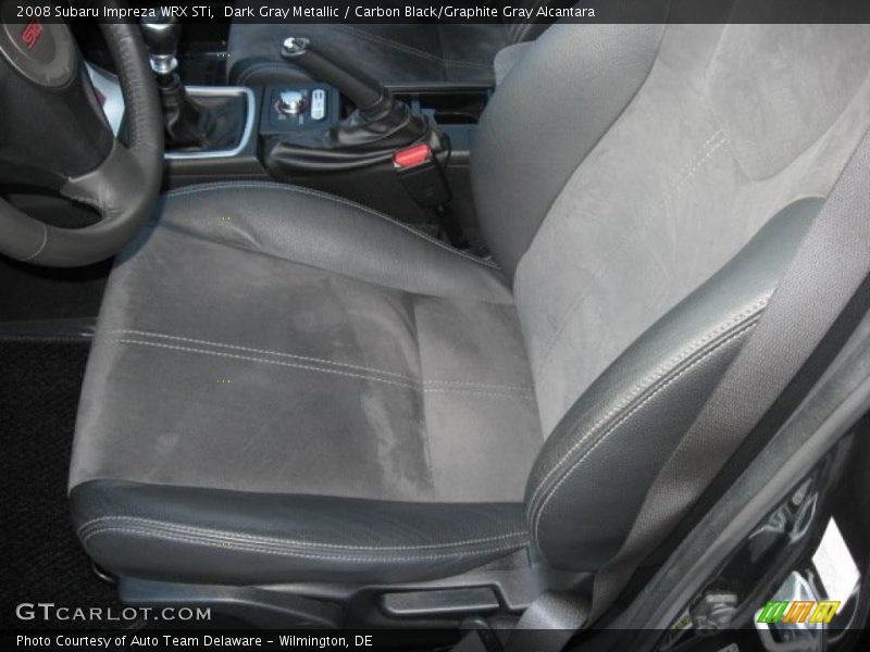  2008 Impreza WRX STi Carbon Black/Graphite Gray Alcantara Interior