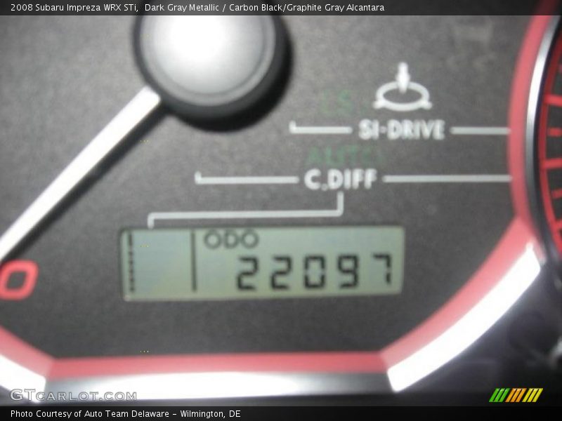 Dark Gray Metallic / Carbon Black/Graphite Gray Alcantara 2008 Subaru Impreza WRX STi