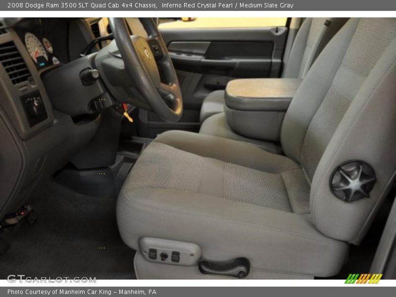 Inferno Red Crystal Pearl / Medium Slate Gray 2008 Dodge Ram 3500 SLT Quad Cab 4x4 Chassis
