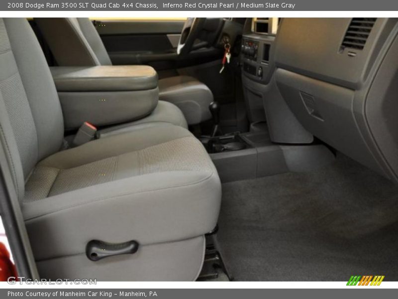 Inferno Red Crystal Pearl / Medium Slate Gray 2008 Dodge Ram 3500 SLT Quad Cab 4x4 Chassis