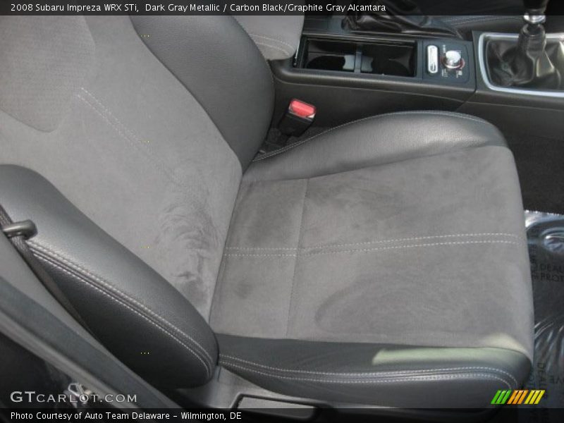  2008 Impreza WRX STi Carbon Black/Graphite Gray Alcantara Interior