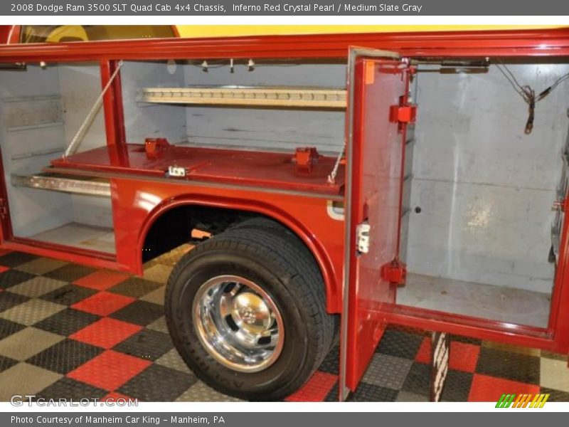 Inferno Red Crystal Pearl / Medium Slate Gray 2008 Dodge Ram 3500 SLT Quad Cab 4x4 Chassis
