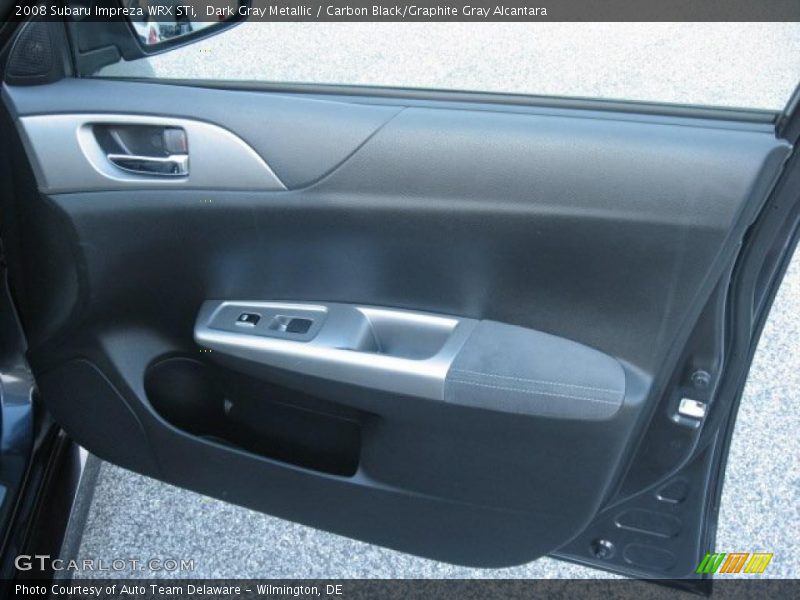 Dark Gray Metallic / Carbon Black/Graphite Gray Alcantara 2008 Subaru Impreza WRX STi