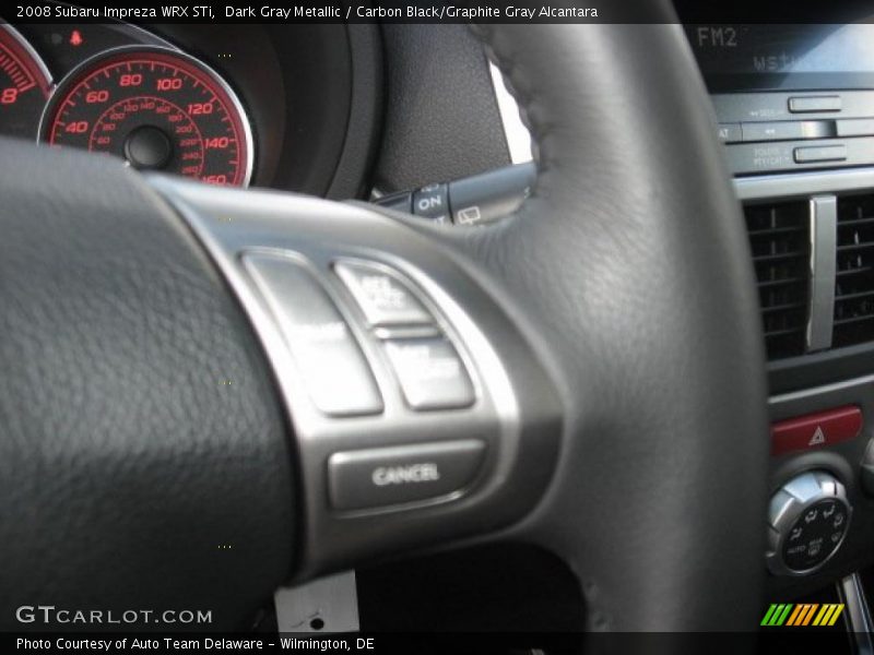 Dark Gray Metallic / Carbon Black/Graphite Gray Alcantara 2008 Subaru Impreza WRX STi