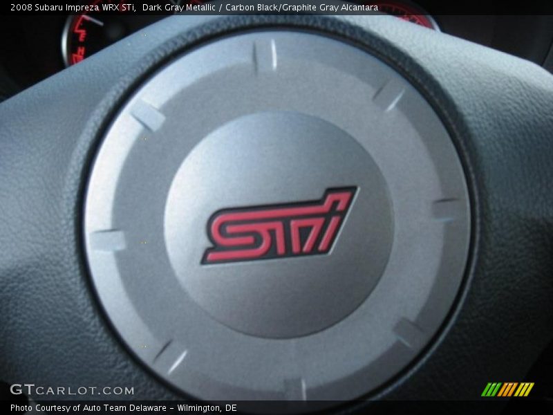 Dark Gray Metallic / Carbon Black/Graphite Gray Alcantara 2008 Subaru Impreza WRX STi