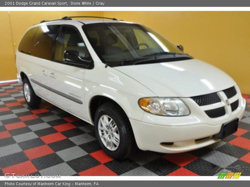 Stone White / Gray 2001 Dodge Grand Caravan Sport