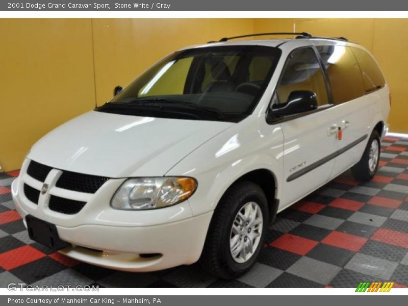 Stone White / Gray 2001 Dodge Grand Caravan Sport