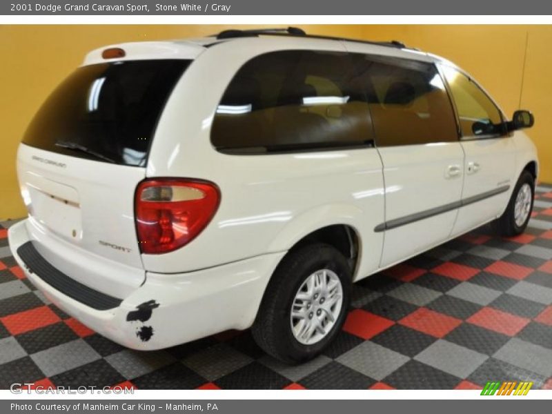 Stone White / Gray 2001 Dodge Grand Caravan Sport