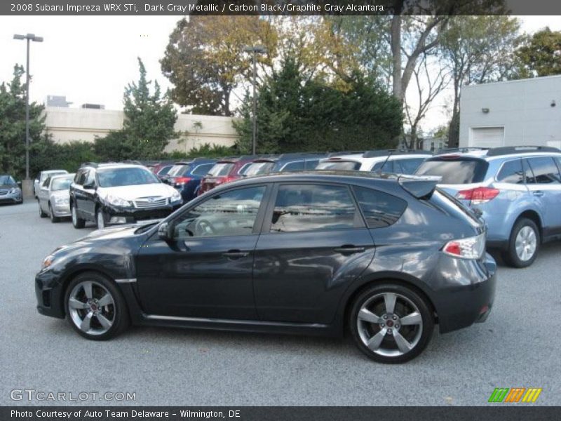 Dark Gray Metallic / Carbon Black/Graphite Gray Alcantara 2008 Subaru Impreza WRX STi