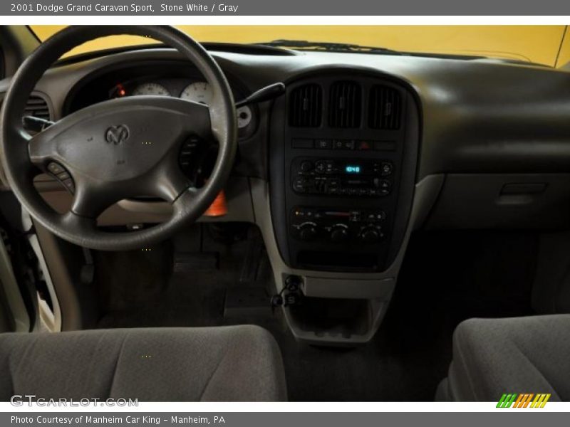 Stone White / Gray 2001 Dodge Grand Caravan Sport