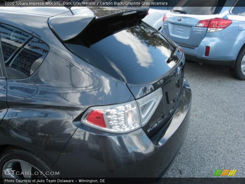 Dark Gray Metallic / Carbon Black/Graphite Gray Alcantara 2008 Subaru Impreza WRX STi
