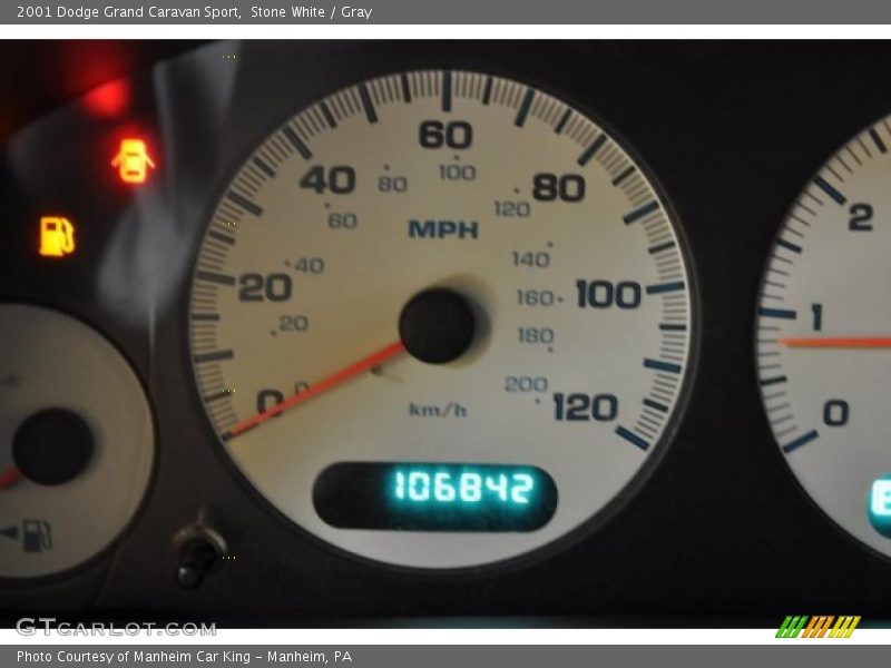 Stone White / Gray 2001 Dodge Grand Caravan Sport