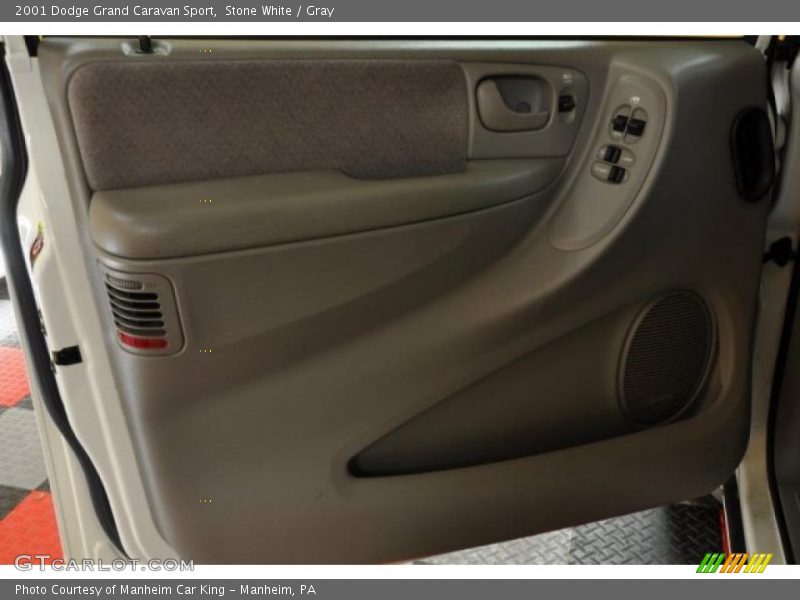 Stone White / Gray 2001 Dodge Grand Caravan Sport
