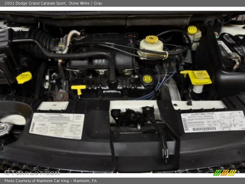 Stone White / Gray 2001 Dodge Grand Caravan Sport
