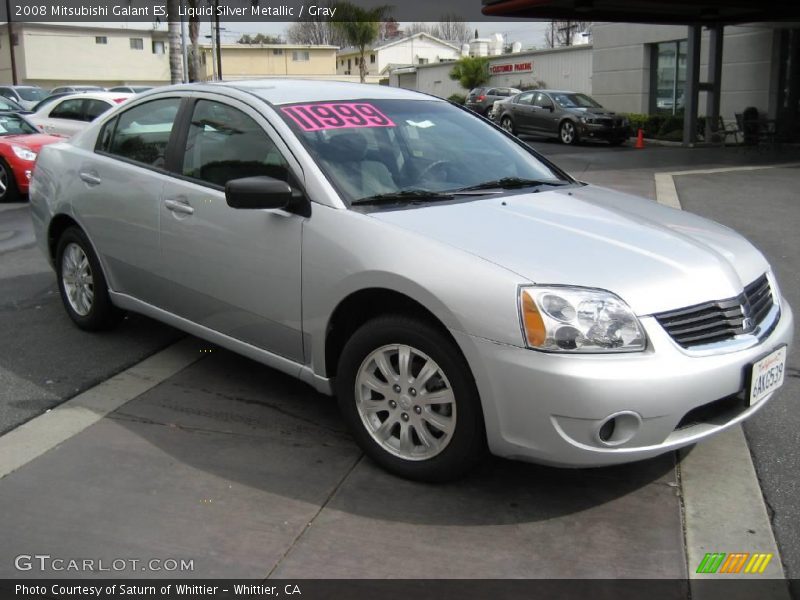 Liquid Silver Metallic / Gray 2008 Mitsubishi Galant ES