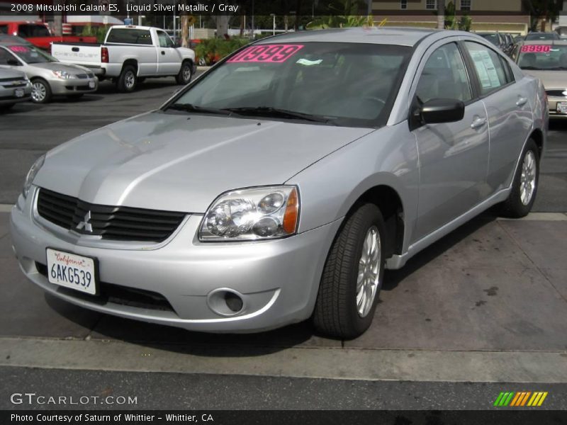 Liquid Silver Metallic / Gray 2008 Mitsubishi Galant ES