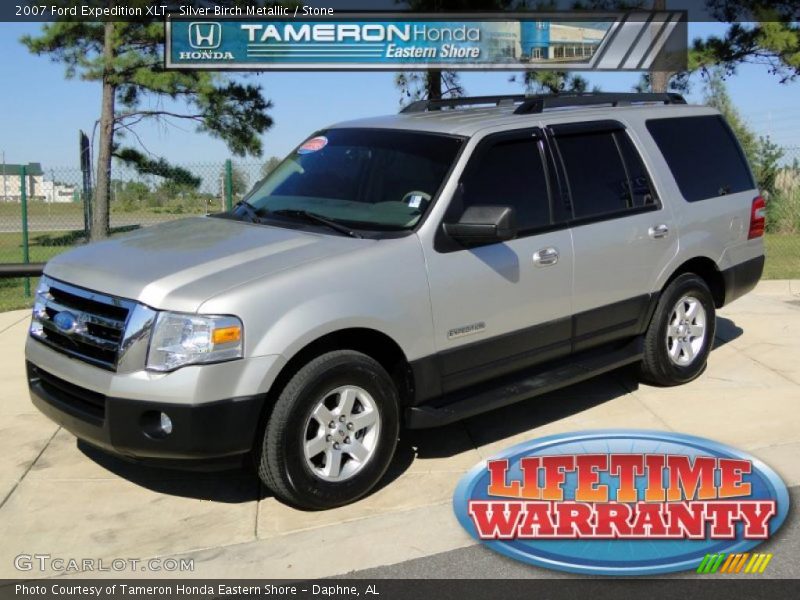 Silver Birch Metallic / Stone 2007 Ford Expedition XLT