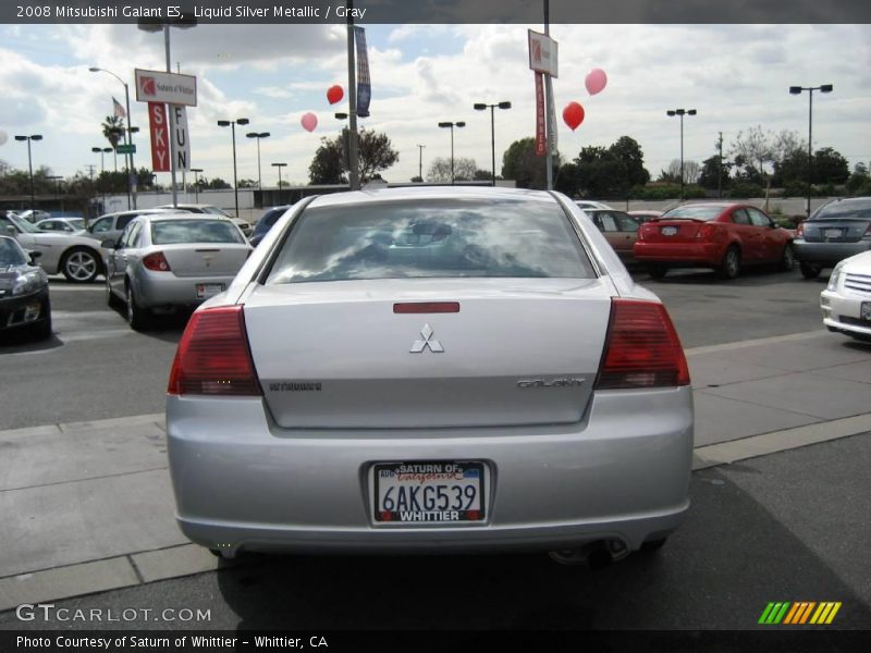 Liquid Silver Metallic / Gray 2008 Mitsubishi Galant ES
