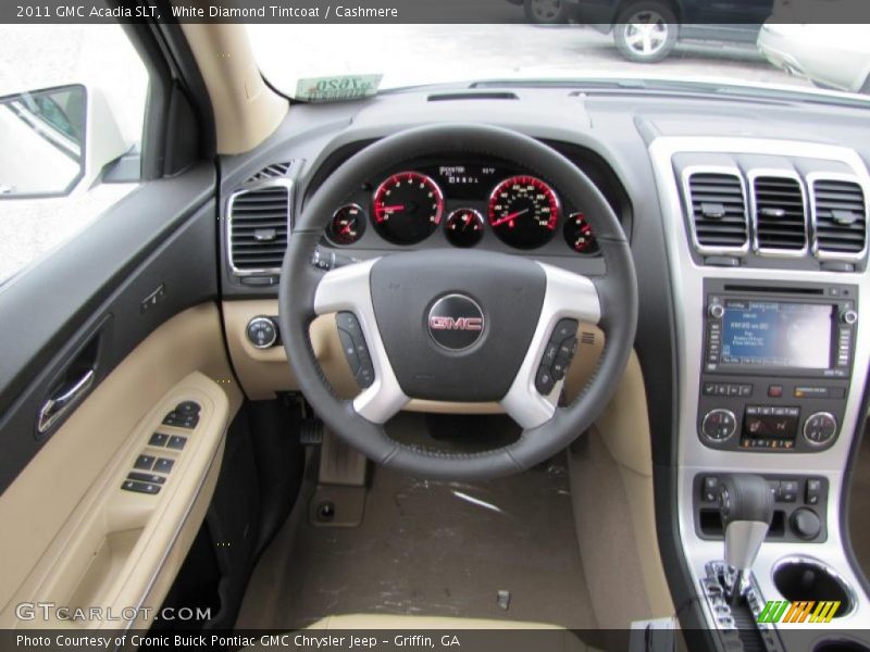 White Diamond Tintcoat / Cashmere 2011 GMC Acadia SLT