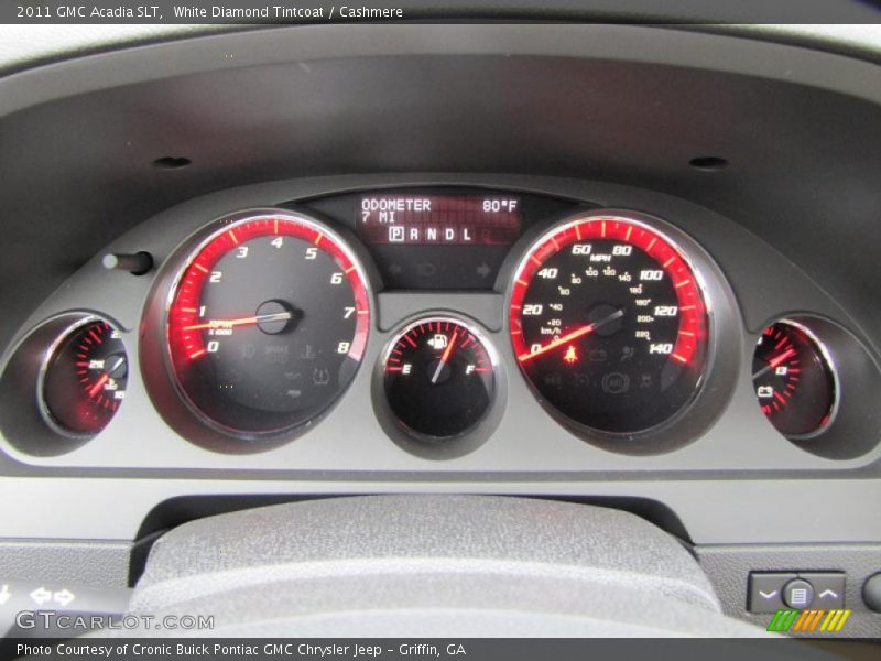 White Diamond Tintcoat / Cashmere 2011 GMC Acadia SLT