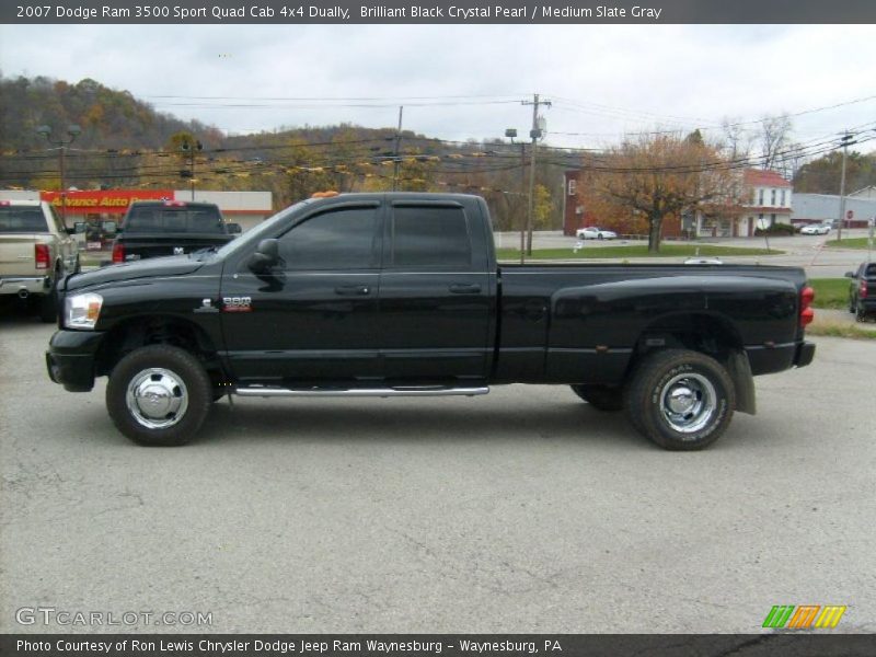  2007 Ram 3500 Sport Quad Cab 4x4 Dually Brilliant Black Crystal Pearl