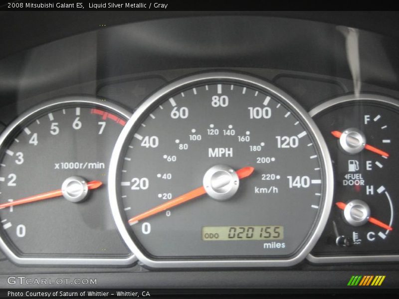Liquid Silver Metallic / Gray 2008 Mitsubishi Galant ES