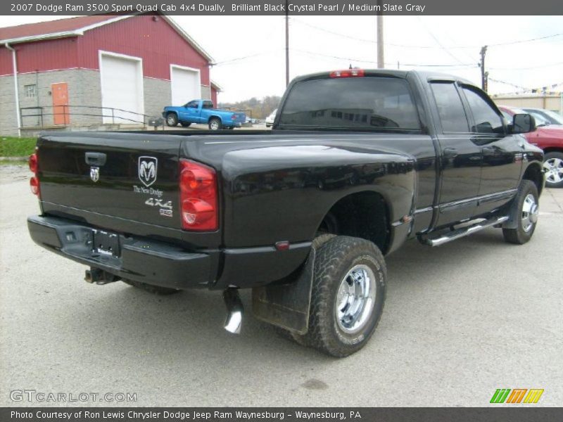 Brilliant Black Crystal Pearl / Medium Slate Gray 2007 Dodge Ram 3500 Sport Quad Cab 4x4 Dually