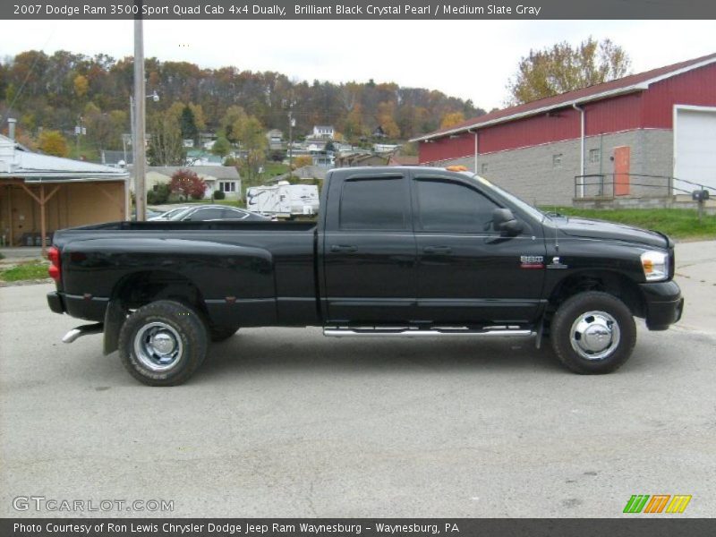 Brilliant Black Crystal Pearl / Medium Slate Gray 2007 Dodge Ram 3500 Sport Quad Cab 4x4 Dually