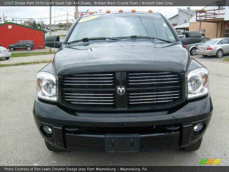 Brilliant Black Crystal Pearl / Medium Slate Gray 2007 Dodge Ram 3500 Sport Quad Cab 4x4 Dually