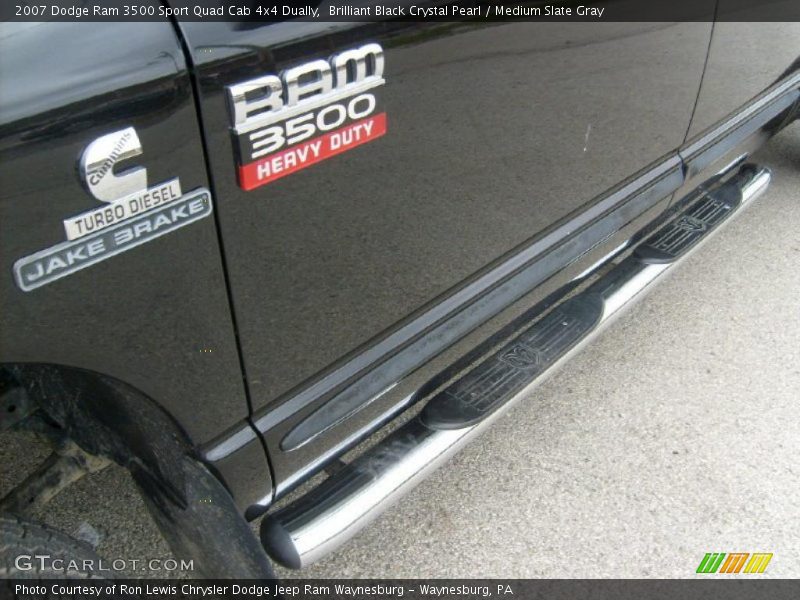 Brilliant Black Crystal Pearl / Medium Slate Gray 2007 Dodge Ram 3500 Sport Quad Cab 4x4 Dually