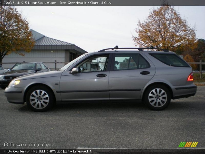 Steel Grey Metallic / Charcoal Gray 2003 Saab 9-5 Linear Sport Wagon