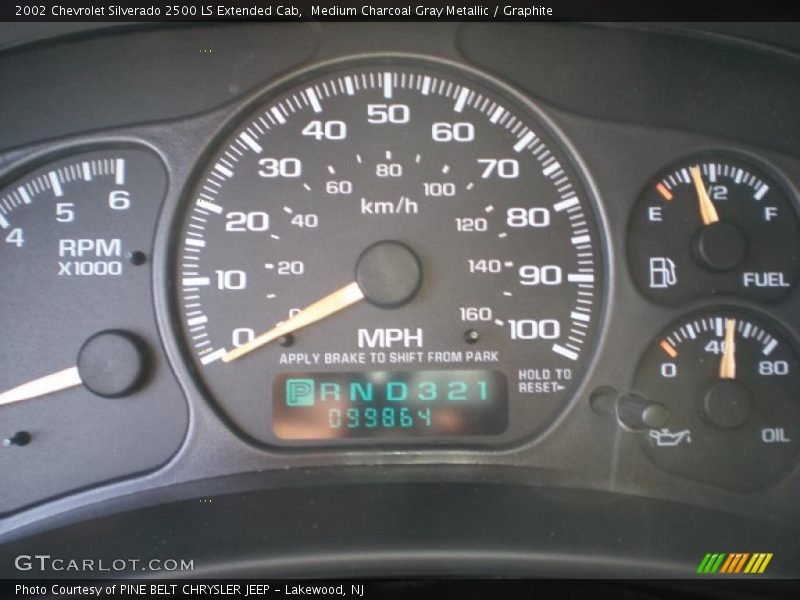 Medium Charcoal Gray Metallic / Graphite 2002 Chevrolet Silverado 2500 LS Extended Cab