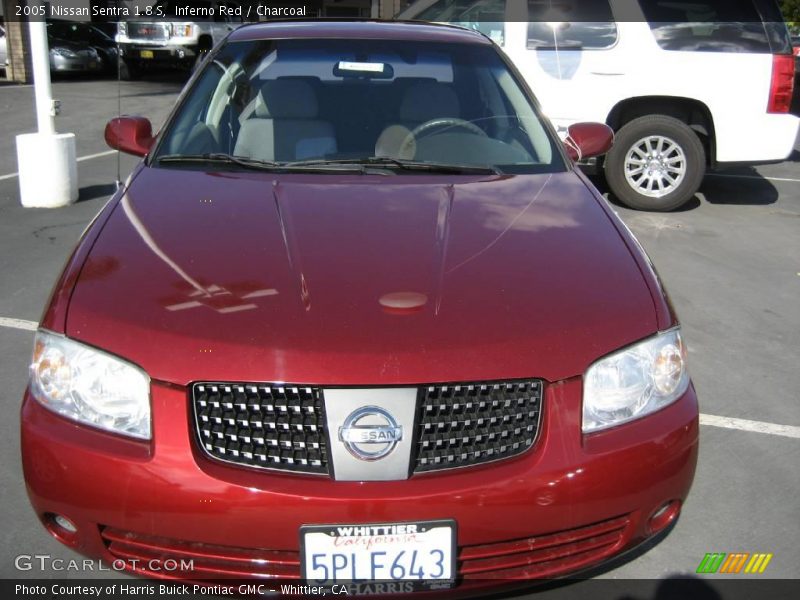 Inferno Red / Charcoal 2005 Nissan Sentra 1.8 S