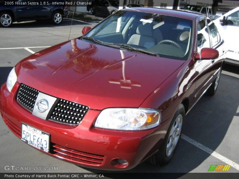 Inferno Red / Charcoal 2005 Nissan Sentra 1.8 S