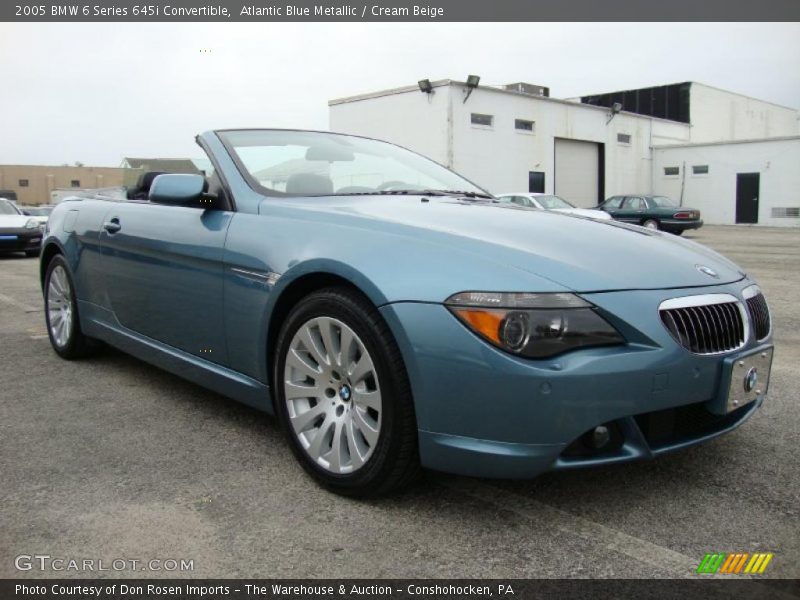 Atlantic Blue Metallic / Cream Beige 2005 BMW 6 Series 645i Convertible