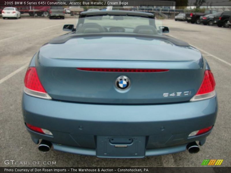 Atlantic Blue Metallic / Cream Beige 2005 BMW 6 Series 645i Convertible
