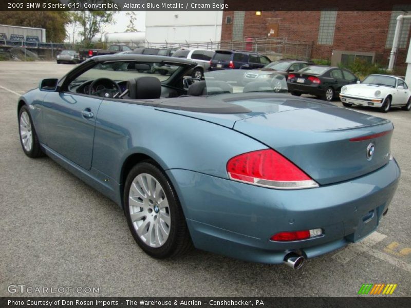 Atlantic Blue Metallic / Cream Beige 2005 BMW 6 Series 645i Convertible