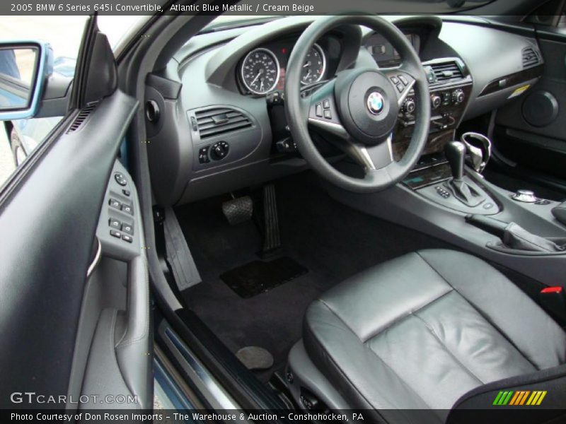 Atlantic Blue Metallic / Cream Beige 2005 BMW 6 Series 645i Convertible