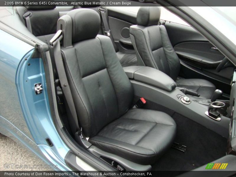 Atlantic Blue Metallic / Cream Beige 2005 BMW 6 Series 645i Convertible