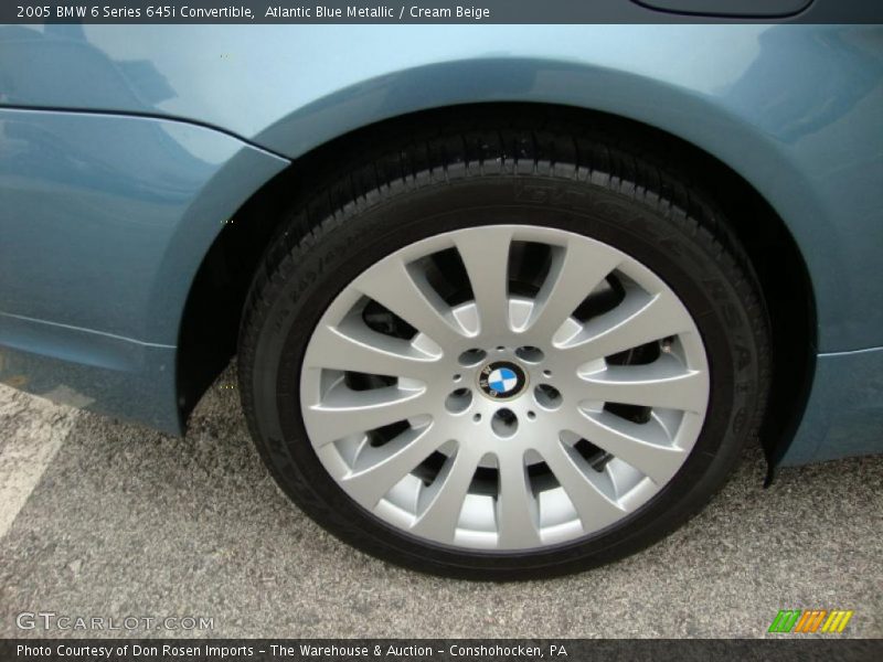 Atlantic Blue Metallic / Cream Beige 2005 BMW 6 Series 645i Convertible