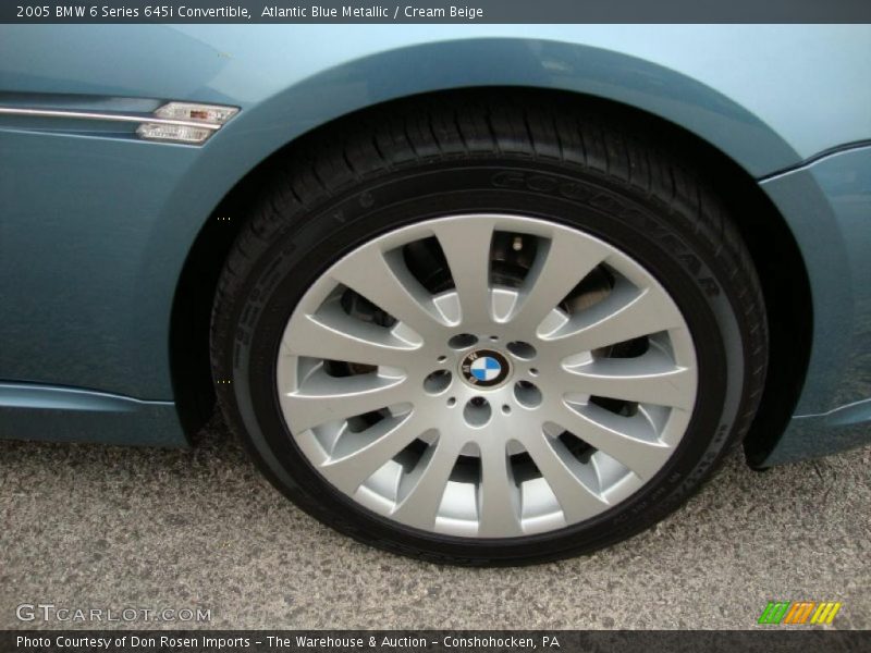 Atlantic Blue Metallic / Cream Beige 2005 BMW 6 Series 645i Convertible