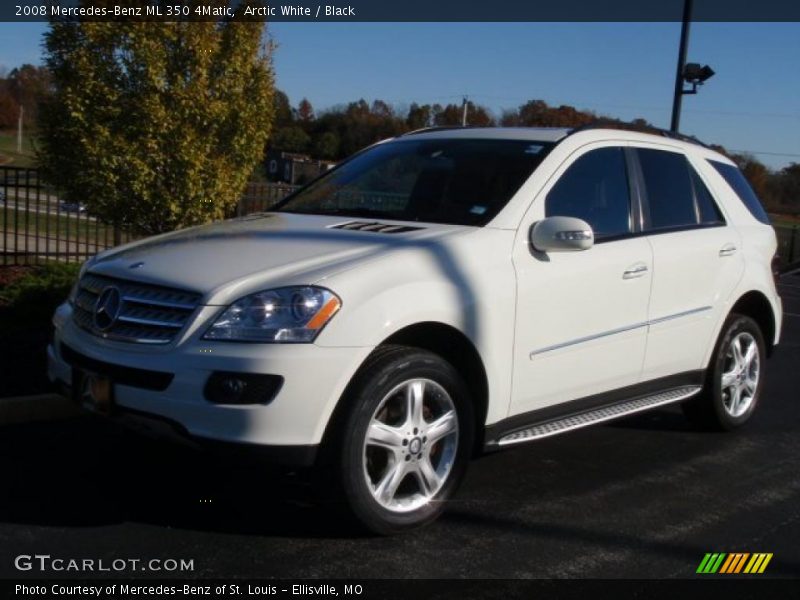 Arctic White / Black 2008 Mercedes-Benz ML 350 4Matic